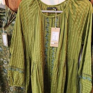 Gudrun Sjöden Olive Green Embroidered Tunic